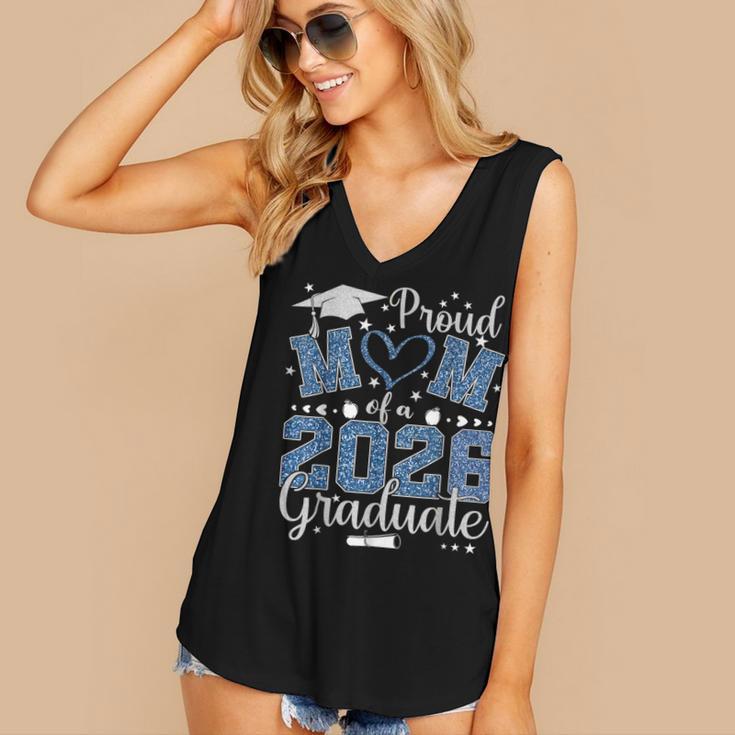Proud Mom Of a Class Of 2026 Graduate Senior Graduation Women's V-Neck Tank Top