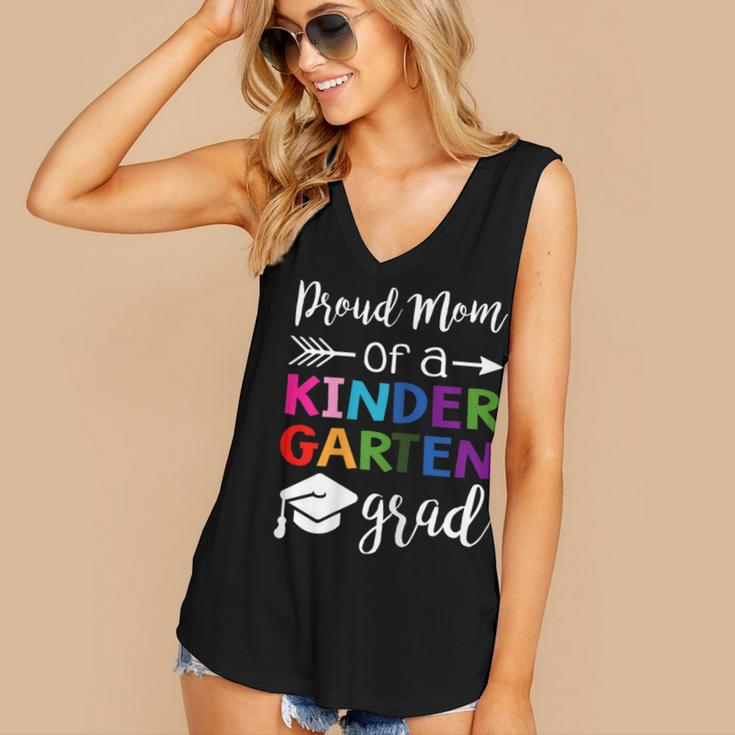 Proud Mom Of A Kindergarten Grad Shirt Graduation Women's V-Neck Tank Top