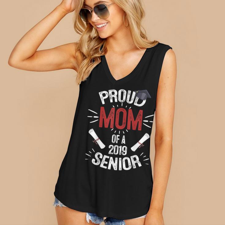 Proud Mom Mother Of a 2019 Graduate TShirt Graduation Women's V-Neck Tank Top