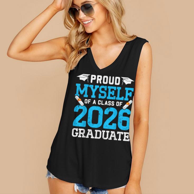 Proud Myself Of A Class Of 2026 Graduate Senior Graduation Women's V-Neck Tank Top