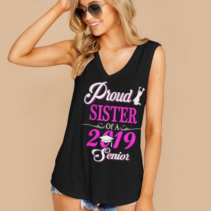 Proud SISTER Of A Class 2019 Senior Tshirt Graduation Women's V-Neck Tank Top