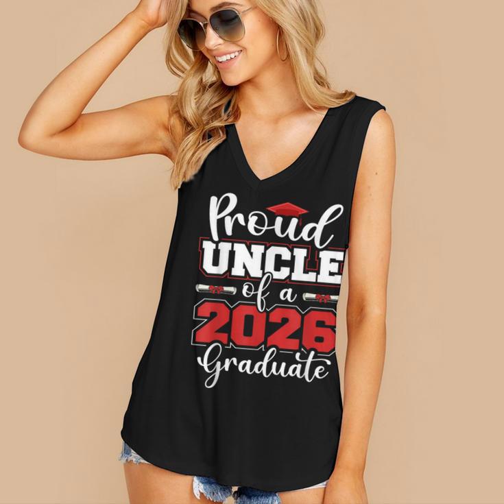 Proud Uncle Of A 2026 Graduate Senior Family Graduation Women's V-Neck Tank Top