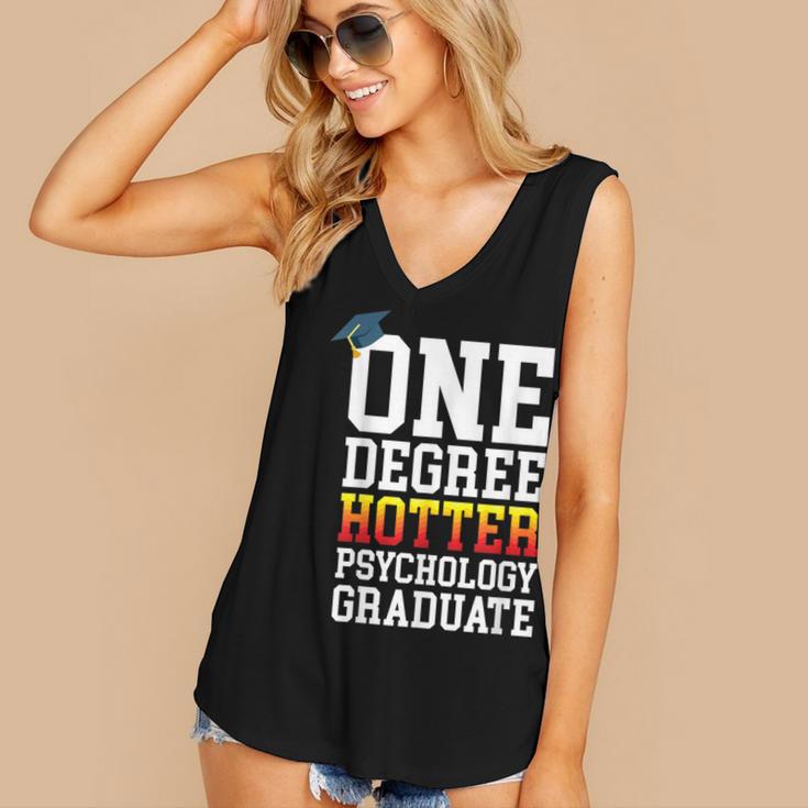 Psychology Graduation Shirt Hotter By One Degree University Women's V-Neck Tank Top