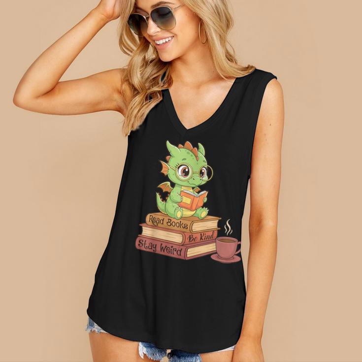 Read Books Be Kind Stay Weird Reading Bookworm Reader Women's V-Neck Tank Top Read Books Be Kind Stay Weird Reading Bookworm Reader Women's V-Neck Tank Top