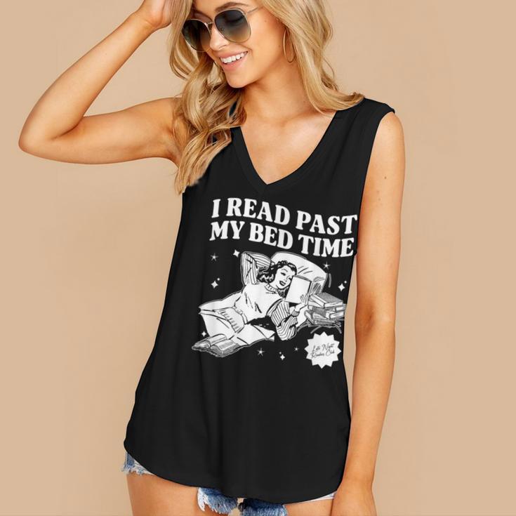 I Read Past My Bedtime Late Night Readers Book Club Women's V-Neck Tank Top I Read Past My Bedtime Late Night Readers Book Club Women's V-Neck Tank Top