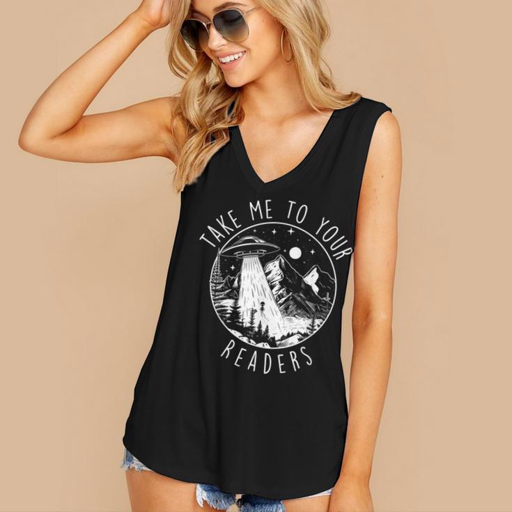 Take Me To Your Readers Book Lover Reading Bookworm Women's V-Neck Tank Top Take Me To Your Readers Book Lover Reading Bookworm Women's V-Neck Tank Top