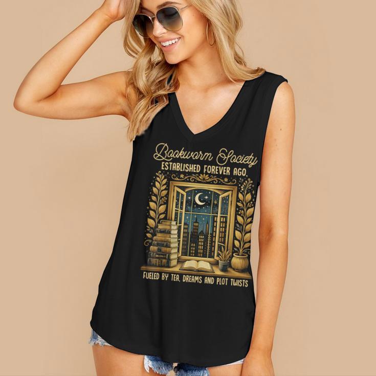 Reading Book Lover Bookish Readers Bookworm Society Women's V-Neck Tank Top