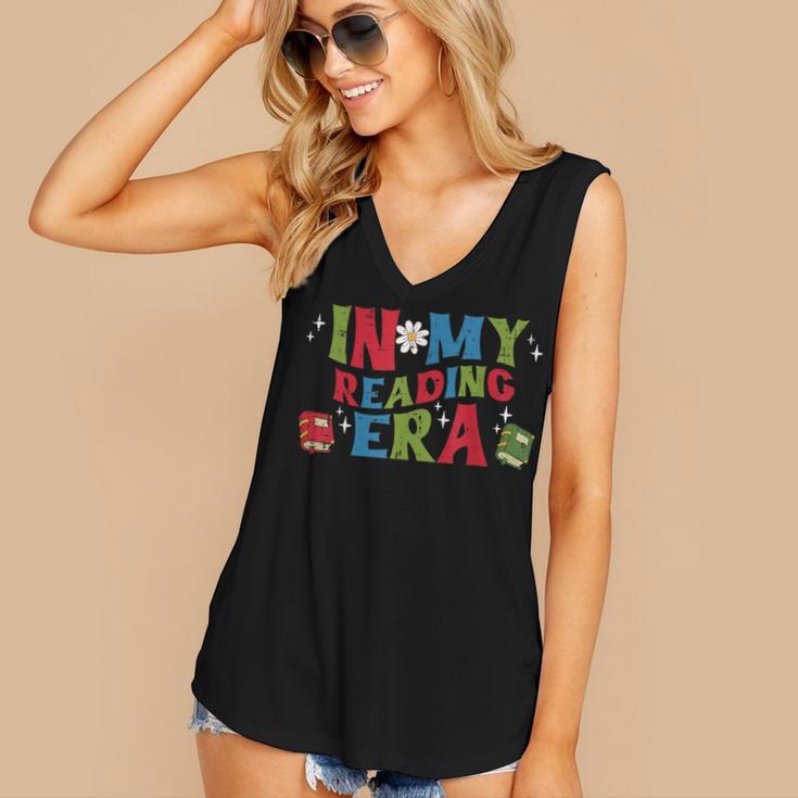 In My Reading Era Read Book Librarian Teacher Men Women Kids Women's V-Neck Tank Top