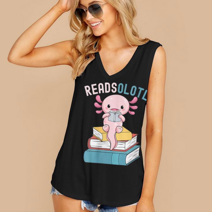 Reads Alotl Shirt Kids Readsolotl Read Axolotl Shirt Books Women's V-Neck Tank Top Reads Alotl Shirt Kids Readsolotl Read Axolotl Shirt Books Women's V-Neck Tank Top