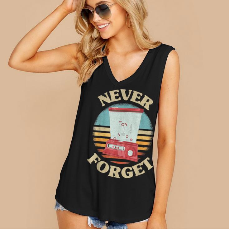 Retro Gaming Never Forget Nostalgia Vintage Women's V-Neck Tank Top Retro Gaming Never Forget Nostalgia Vintage Women's V-Neck Tank Top