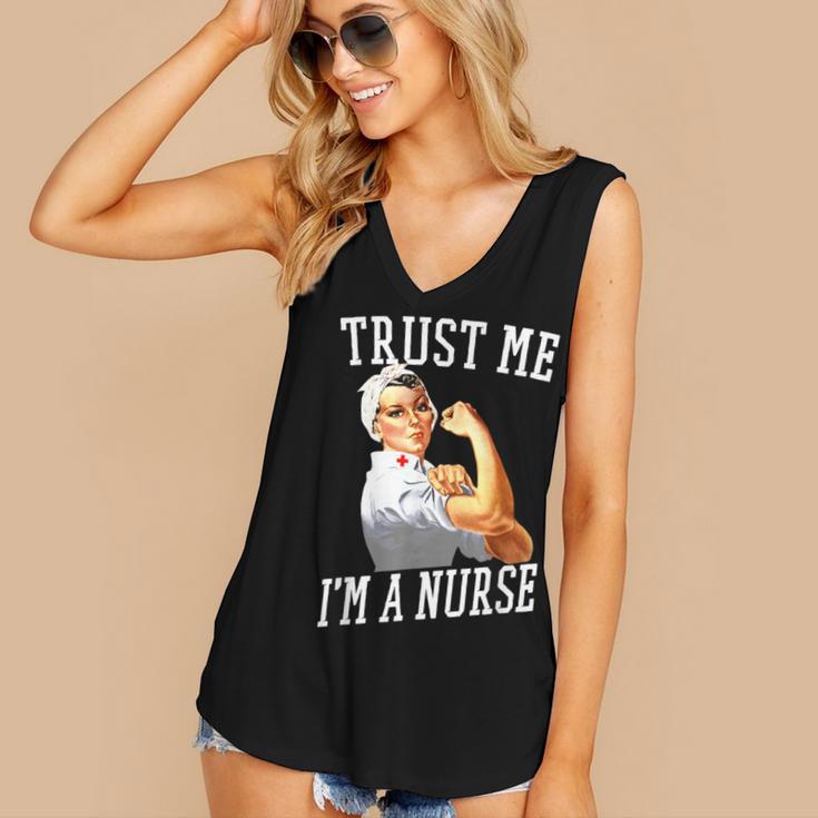 Rosie Riveter Nurse Shirt Nurse Graduation Shirt Women's V-Neck Tank Top