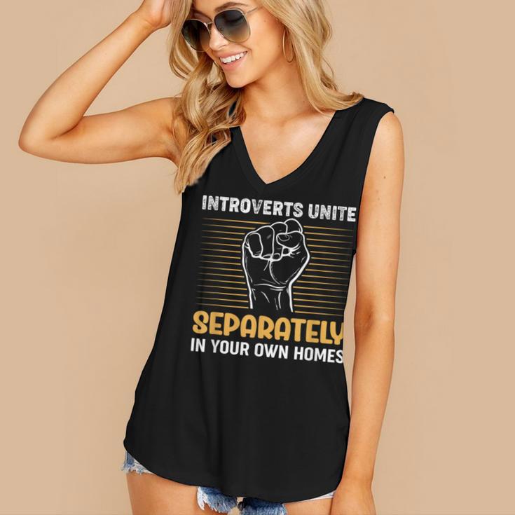 Sarcastic Anti Social Introvert Social Interaction Women's V-Neck Tank Top Sarcastic Anti Social Introvert Social Interaction Women's V-Neck Tank Top