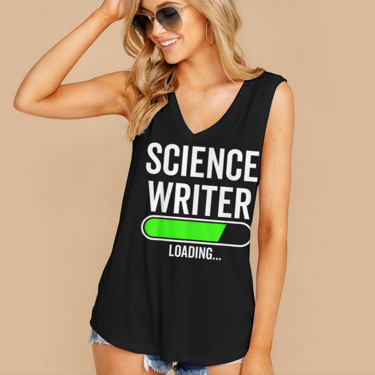 Science Writer Loading Graduation Graduate New Job Women's V-Neck Tank Top