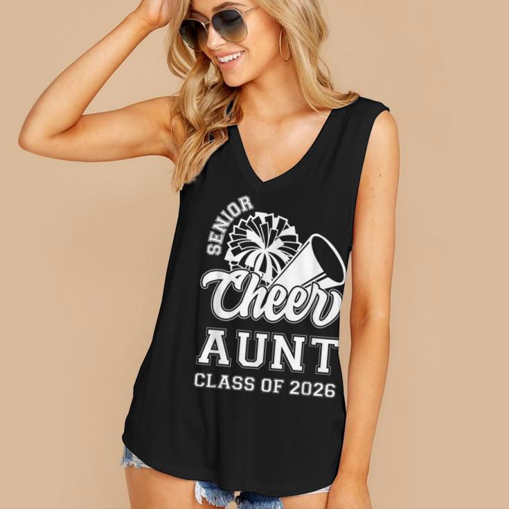 Senior Cheerleader Aunt Cheer Class Of 2026 Graduation Women Women's V-Neck Tank Top