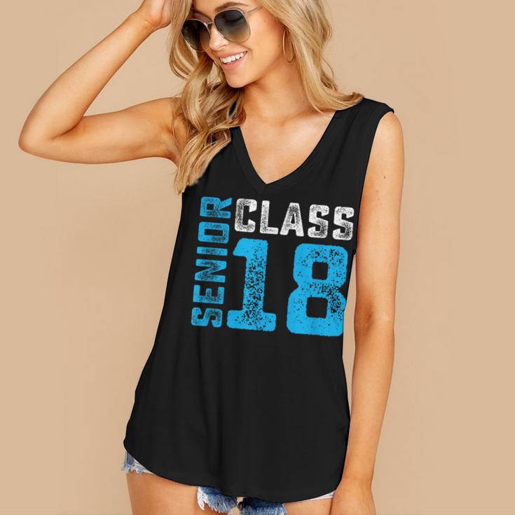 Senior Class 18 Shirt Graduation Apparel T-Shirt Women's V-Neck Tank Top