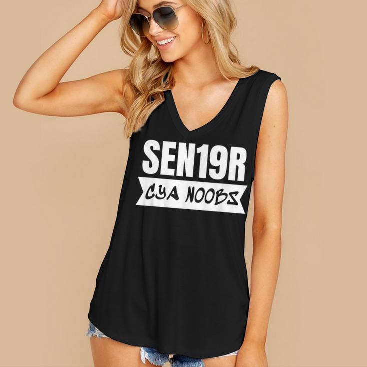 Senior Class 2019 Shirt High School Graduation Geek Women's V-Neck Tank Top