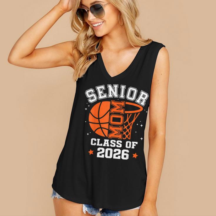 Senior Mom Class Of 2026 Basketball Graduation Women's V-Neck Tank Top