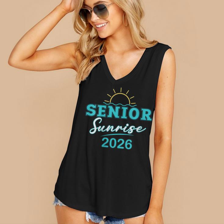 Senior Sunrise Class Of 2026 Vintage Graduation High School Women's V-Neck Tank Top