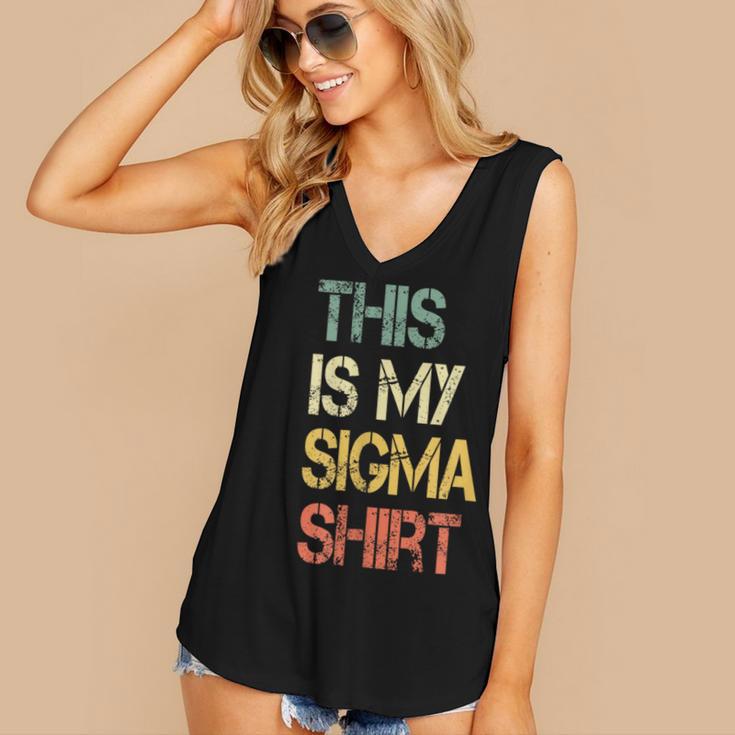 This Is My Sigma Shirt Male Lone Wolf Minimalist Introvert Women's V-Neck Tank Top This Is My Sigma Shirt Male Lone Wolf Minimalist Introvert Women's V-Neck Tank Top