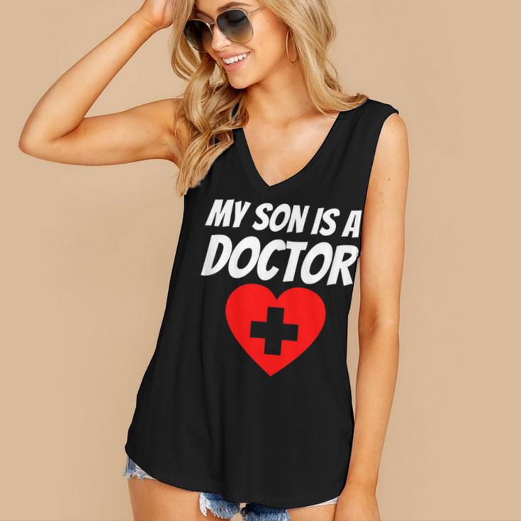 My Son Is A Doctor Shirt Proud Parents Graduation Women's V-Neck Tank Top