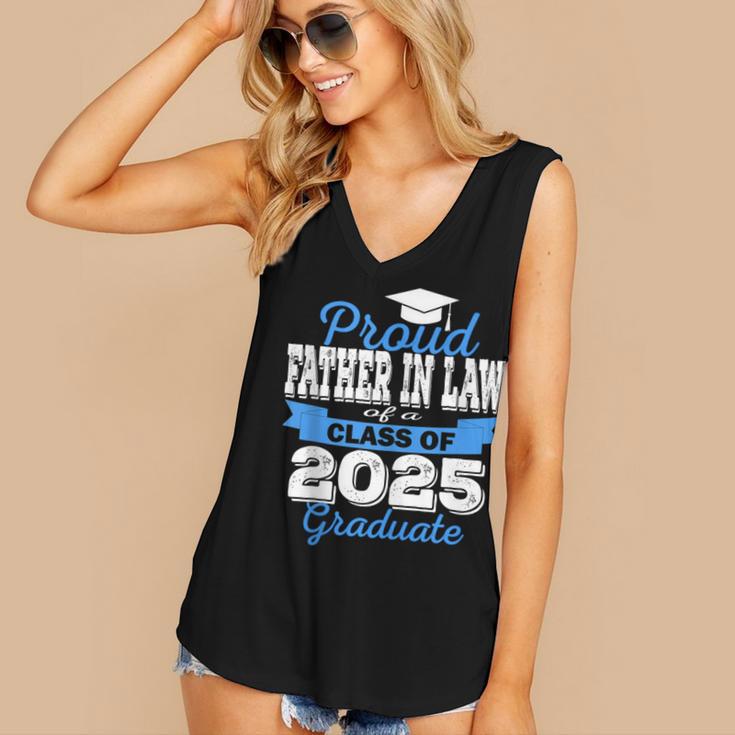 Super Proud Father In Law Of 2025 Graduate Graduation Family Women's V-Neck Tank Top