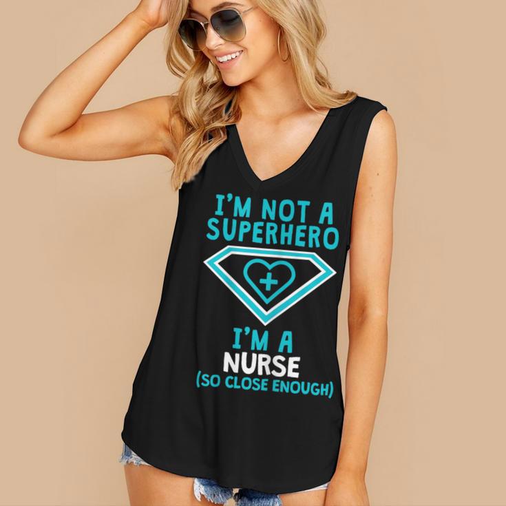 Superhero RN Nurse Shirt Graduation Women's V-Neck Tank Top