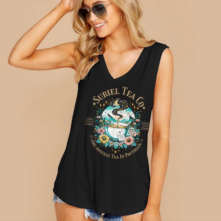 Suriel Tea Spicy Fantasy Romantasy Readers Booktok Bookish Women's V-Neck Tank Top Suriel Tea Spicy Fantasy Romantasy Readers Booktok Bookish Women's V-Neck Tank Top