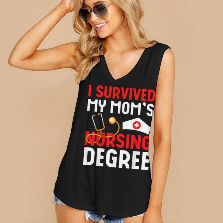 I Survived My Mom's Nursing Degree Graduation Day 2026 Women's V-Neck Tank Top