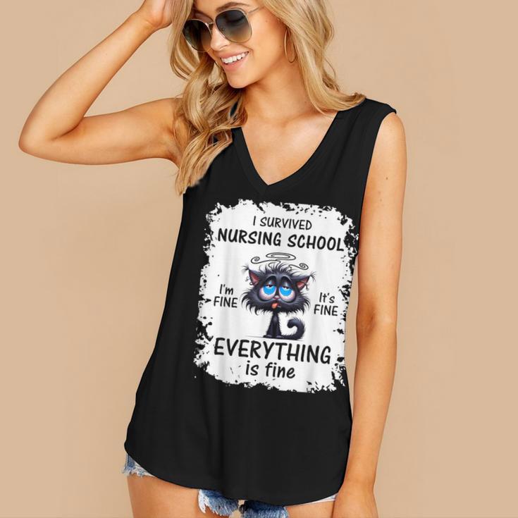 I Survived Nursing School Graduation 2025 Women's V-Neck Tank Top