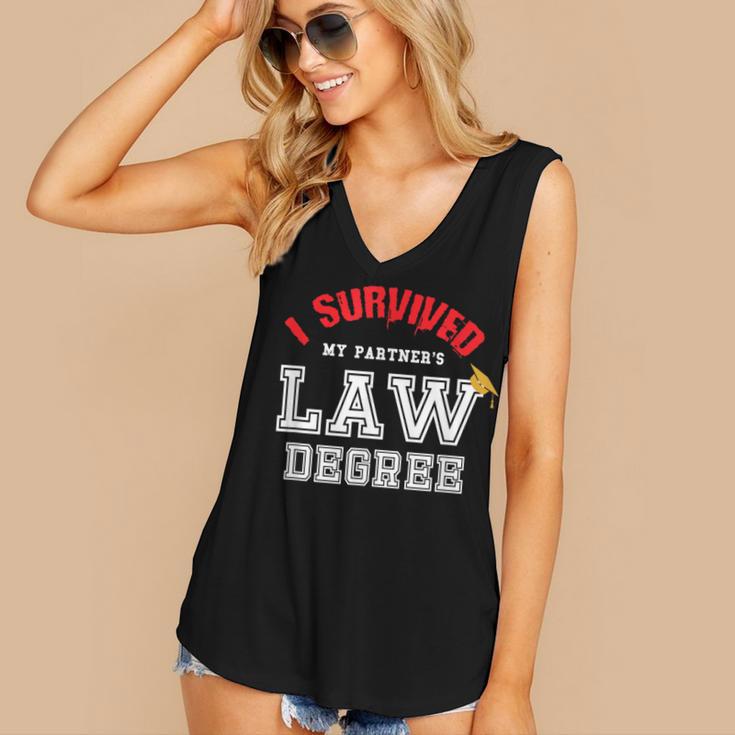 I Survived My Partner's Law Degree Graduation Shirt Women's V-Neck Tank Top