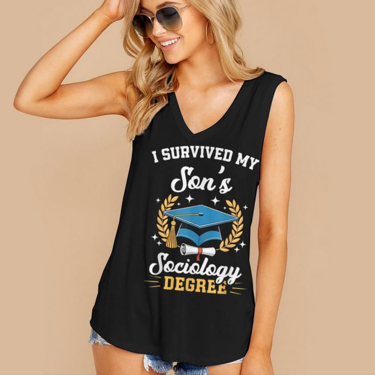 I Survived My Son's Sociology Degree Graduation Women's V-Neck Tank Top