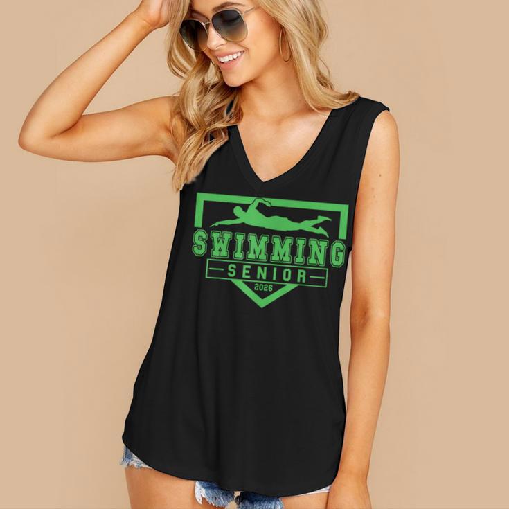 Swimming Senior Night Swim Senior 2026 Graduation 32 Women's V-Neck Tank Top