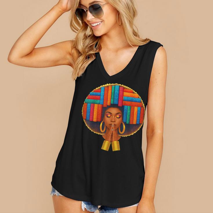 History Girl Women Book Lover Education Is Freedom Women's V-Neck Tank Top