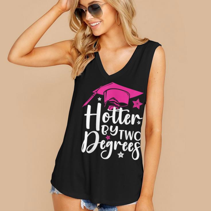 Two Degrees Hotter Graduation 2025 Diploma College Masters Women's V-Neck Tank Top