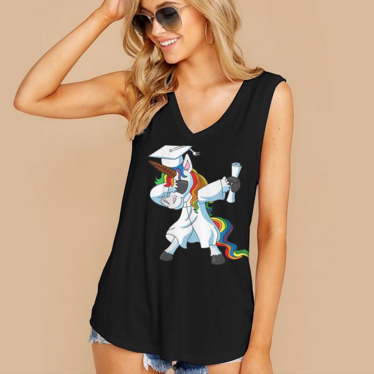 Unicorn Student Graduation 2022 Boys Girls Teenagers Teen Women's V-Neck Tank Top