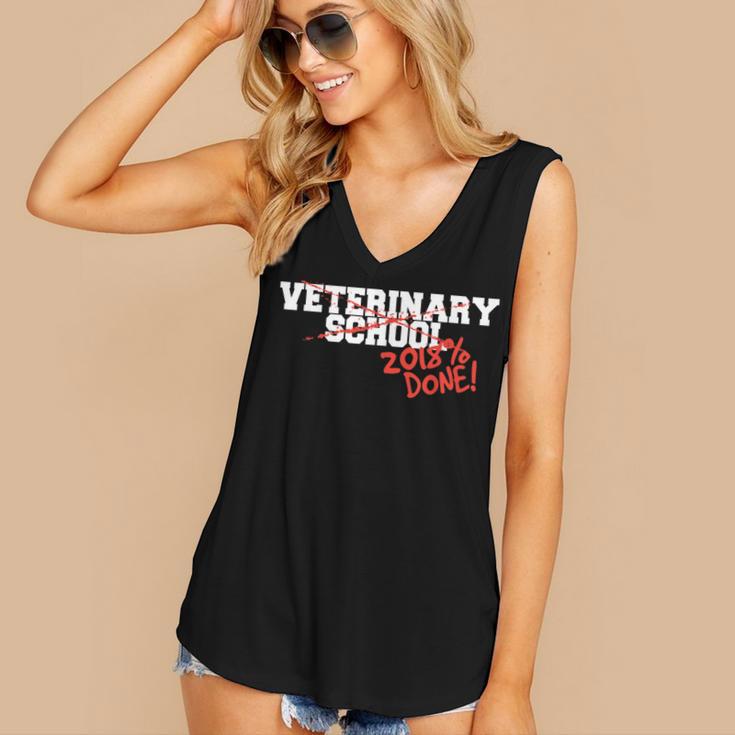 Veterinary School Graduation Class Of 2018 Women's V-Neck Tank Top