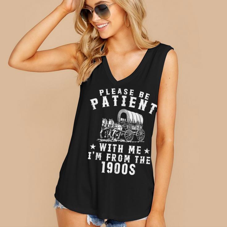 Vintage Please Be Patient With Me I'm From The 1900s Retro Women's V-Neck Tank Top Vintage Please Be Patient With Me I'm From The 1900s Retro Women's V-Neck Tank Top