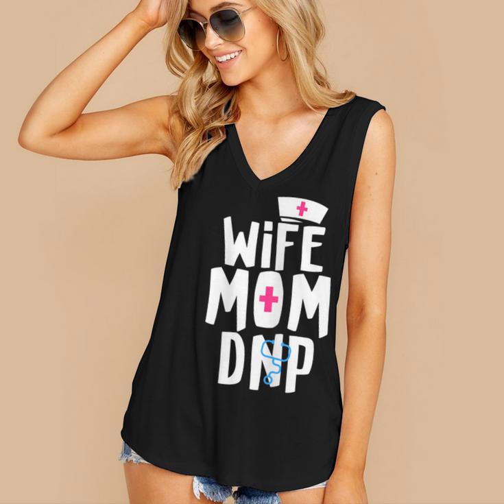 Wife Mom DNP Doctor Of Nursing Practice Graduation Women's V-Neck Tank Top