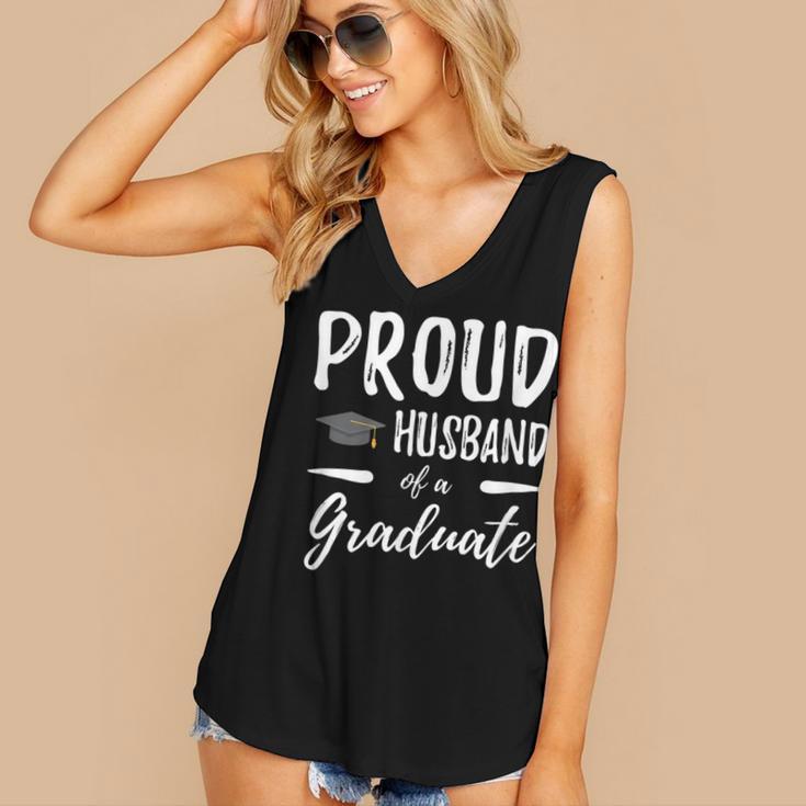 Wife's Graduation Shirt 2018 Proud Husband Of a Graduate Women's V-Neck Tank Top