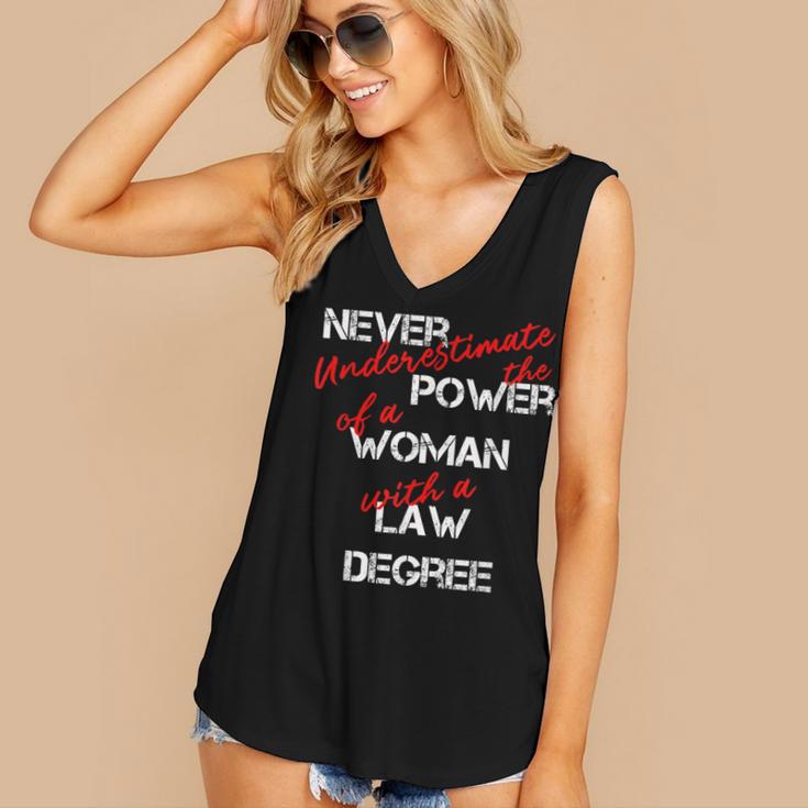 Woman Law Degree Graduation Diploma Party Women's V-Neck Tank Top