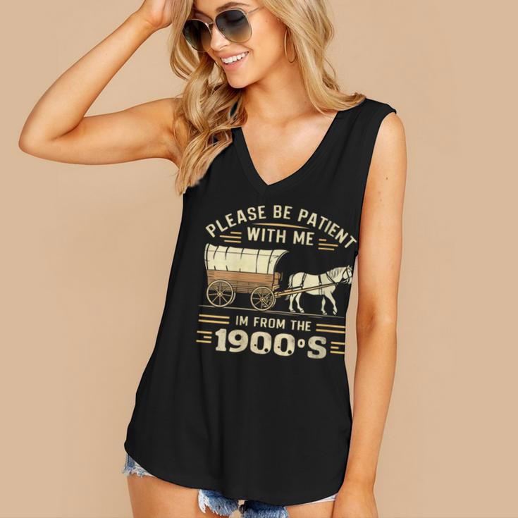 Women's Please Be Patient With Me I'm From The 1900s Vintage Women's V-Neck Tank Top