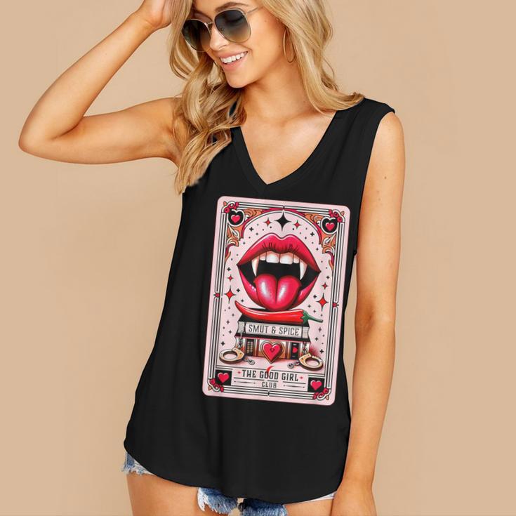 Yes Sir The Good-Girl The Good-Girl Tarot Card Smut Book Women's V-Neck Tank Top