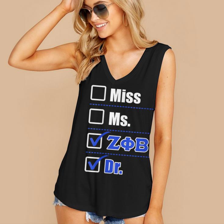 Zeta Phi Beta Doctor Graduation Zeta Phi Beta HBCU Doctor Women's V-Neck Tank Top