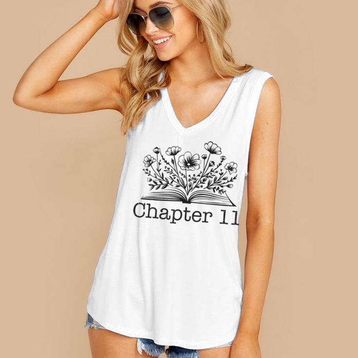 11th Birthday Girl Chapter 11 Reading Book Lover 11 Year Old Women's V-Neck Tank Top 11th Birthday Girl Chapter 11 Reading Book Lover 11 Year Old Women's V-Neck Tank Top