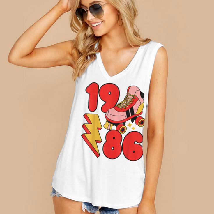 1986 Retro Roller Skate Vintage 80s Nostalgia Collector Women's V-Neck Tank Top
