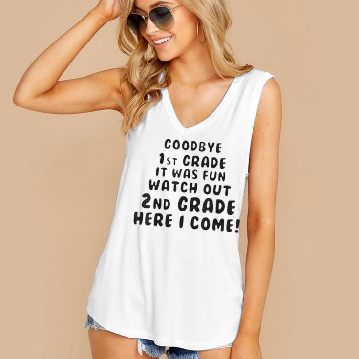 1st First Grade Graduation Tshirt Moving On To 2nd Grade Women's V-Neck Tank Top