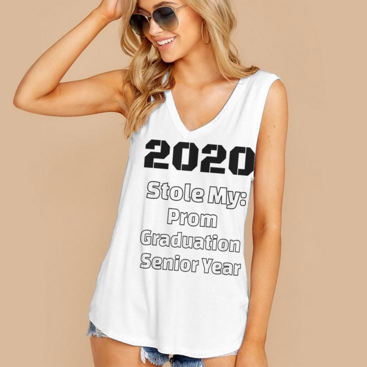 2020 Stole My Prom Graduation Senior Year Class Of 2020 Women's V-Neck Tank Top