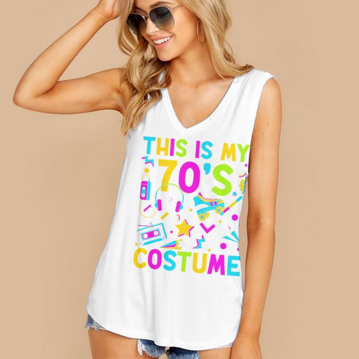 This Is My 70's Costume Nostalgia Mixtape Era 1970s Party Premium Tri-Blend Women's V-Neck Tank Top