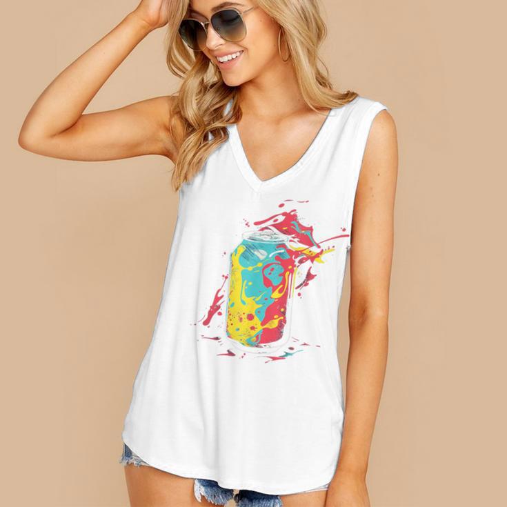 80s Nostalgia Soda Can Women's V-Neck Tank Top