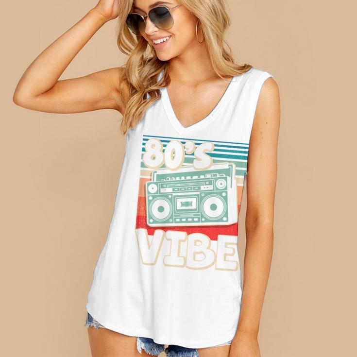 90's Vibe Vintage Style Cassette Tape Nostalgia 1990s Party Premium Tri-Blend Women's V-Neck Tank Top 90's Vibe Vintage Style Cassette Tape Nostalgia 1990s Party Premium Tri-Blend Women's V-Neck Tank Top